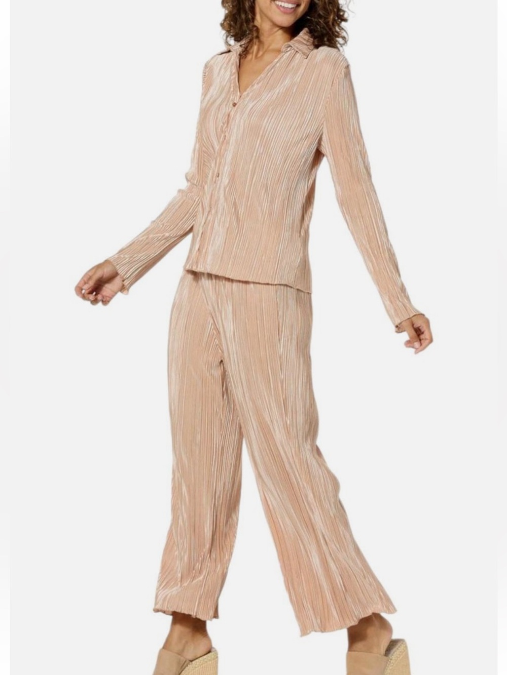 Rachel Zoe 2-piece Central Park West Top & Pant Set Golden Sand Sz Xs